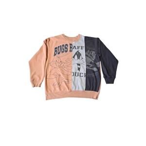 Looney Tunes Bugs Bunny, Daffy Duck, and Tasmanian Devil Colorblock Sweatshirt